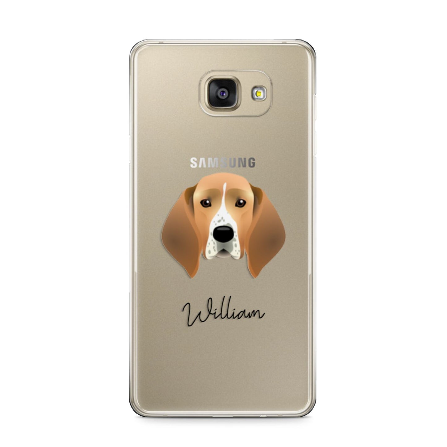 Treeing Walker Coonhound Personalised Samsung Galaxy A9 2016 Case on gold phone