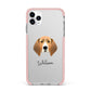 Treeing Walker Coonhound Personalised iPhone 11 Pro Max Impact Pink Edge Case