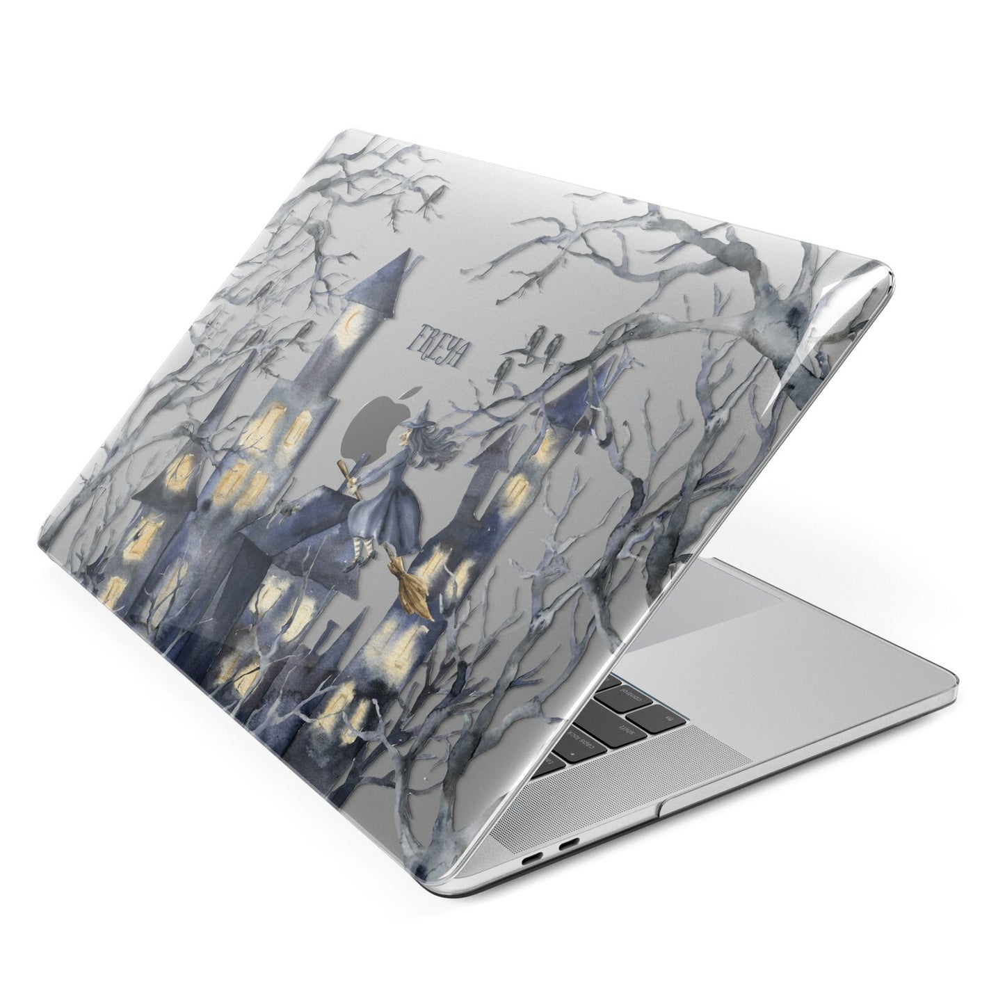 Treetop Halloween Witch Apple MacBook Case Side View