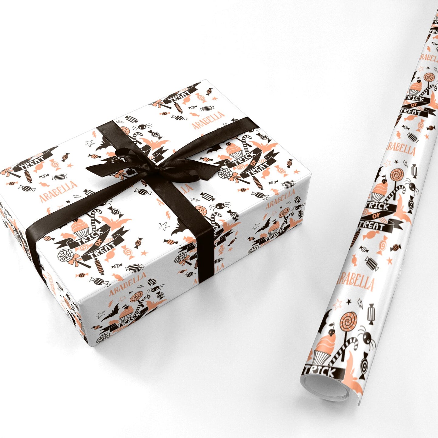 Trick or Treat Personalised Wrapping Paper