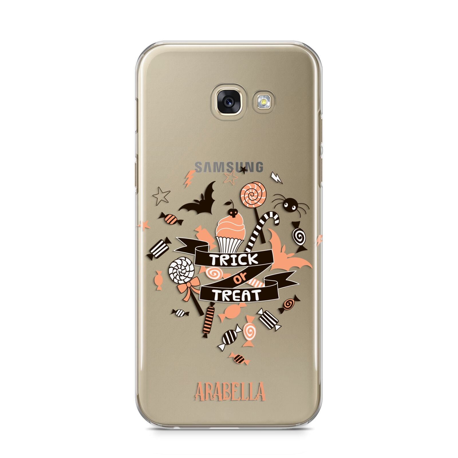 Trick or Treat Samsung Galaxy A5 2017 Case on gold phone