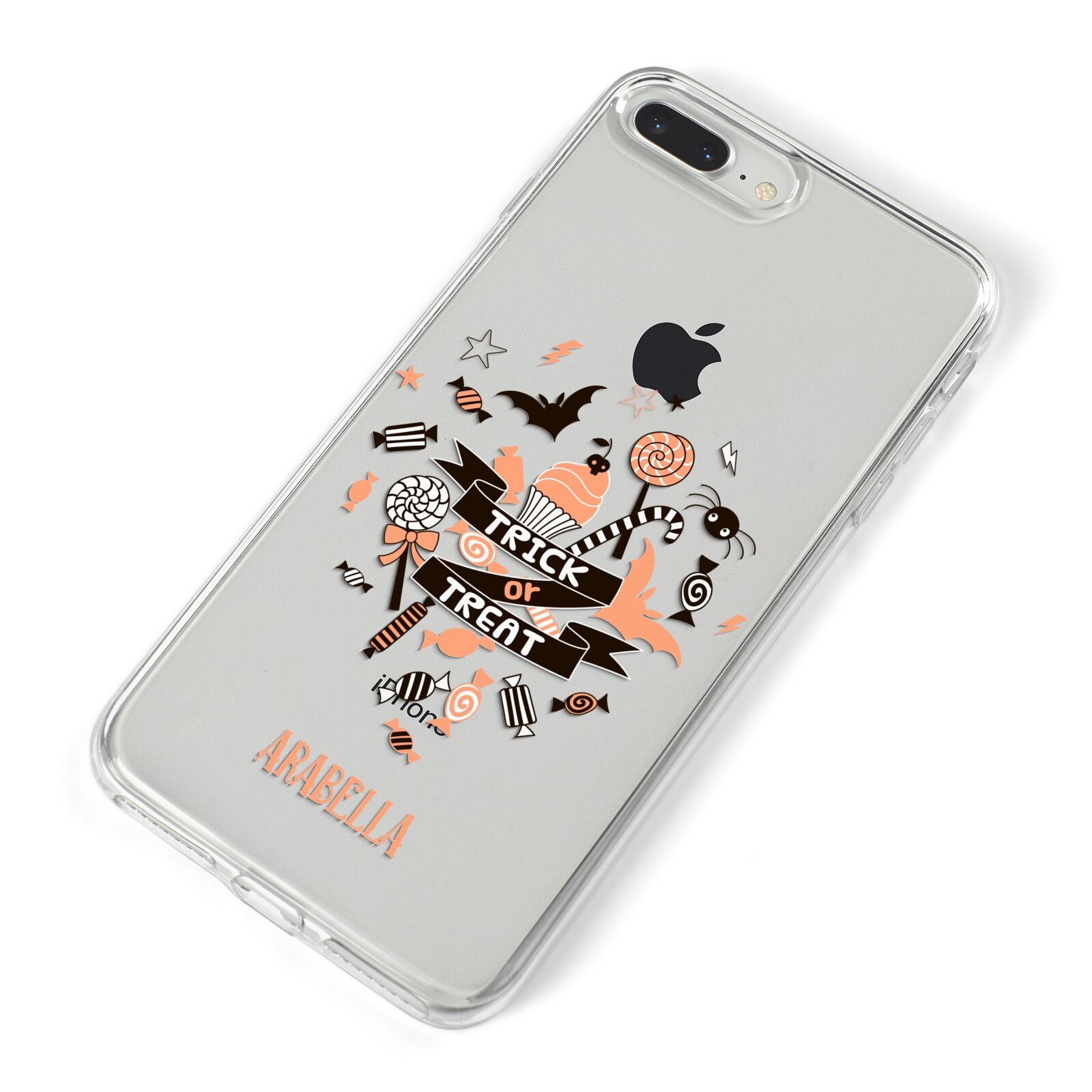 Trick or Treat iPhone 8 Plus Bumper Case on Silver iPhone Alternative Image