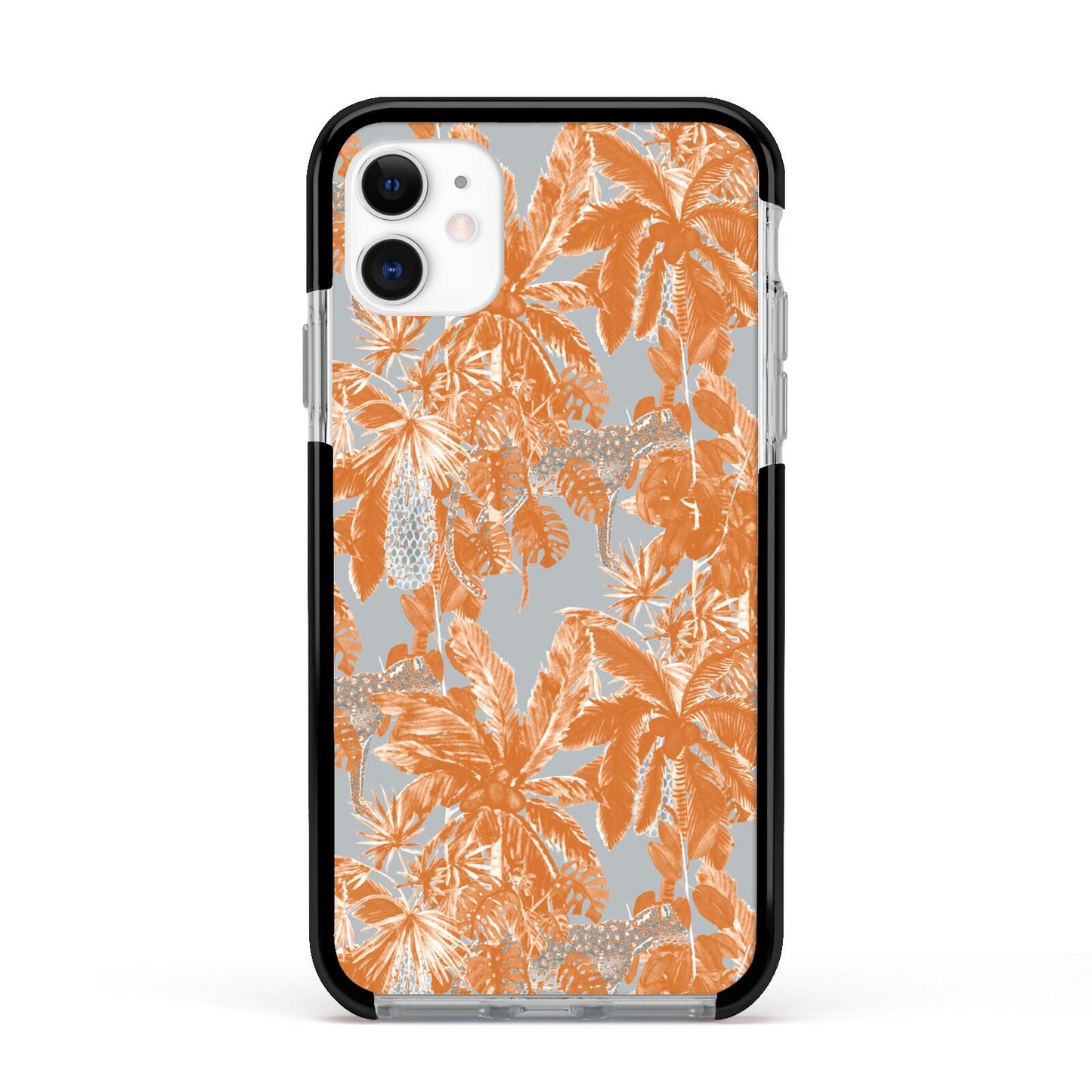 Tropical Apple iPhone 11 in White with Black Impact Case