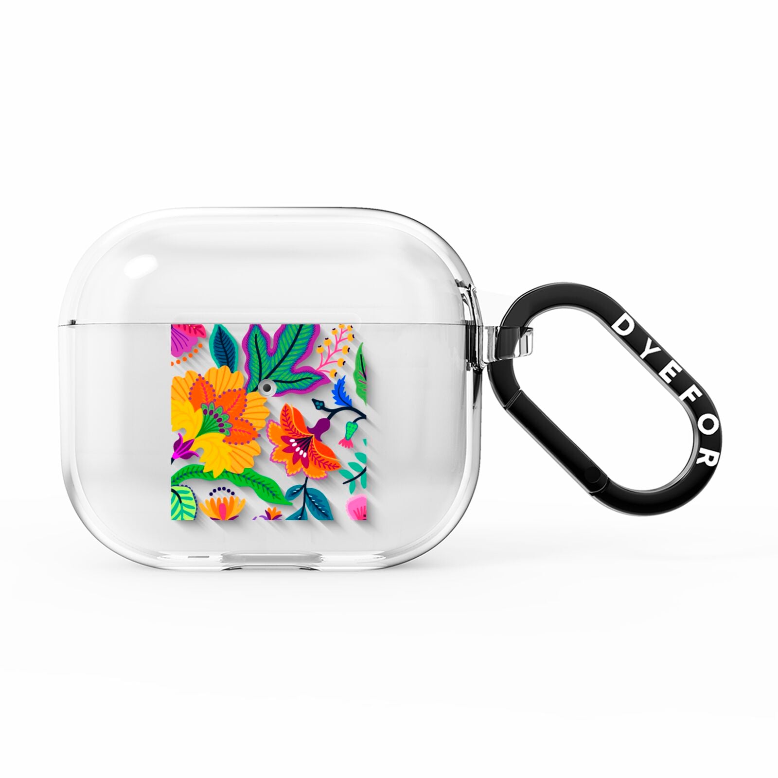 Tropical Floral AirPods Clear Case 3rd Gen