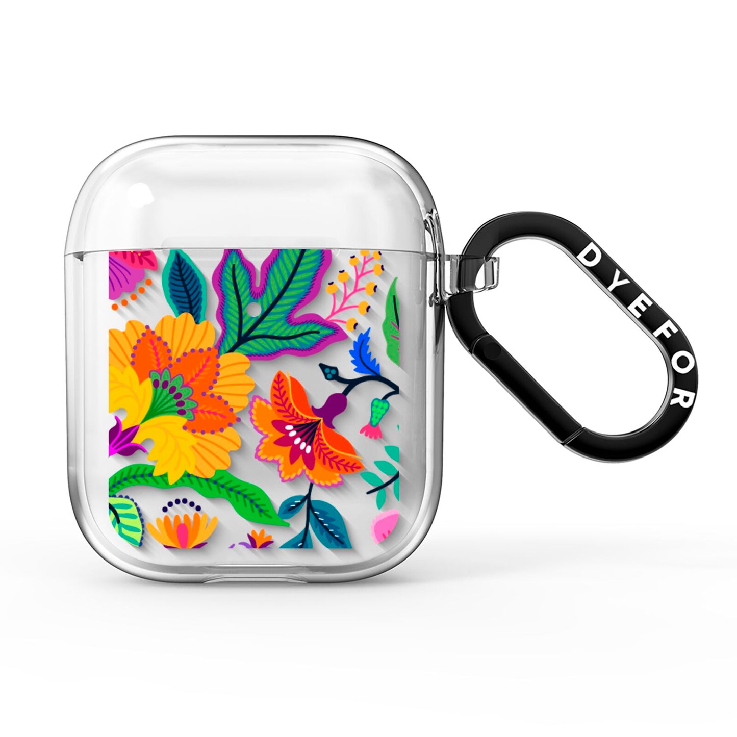 Tropical Floral AirPods Clear Case