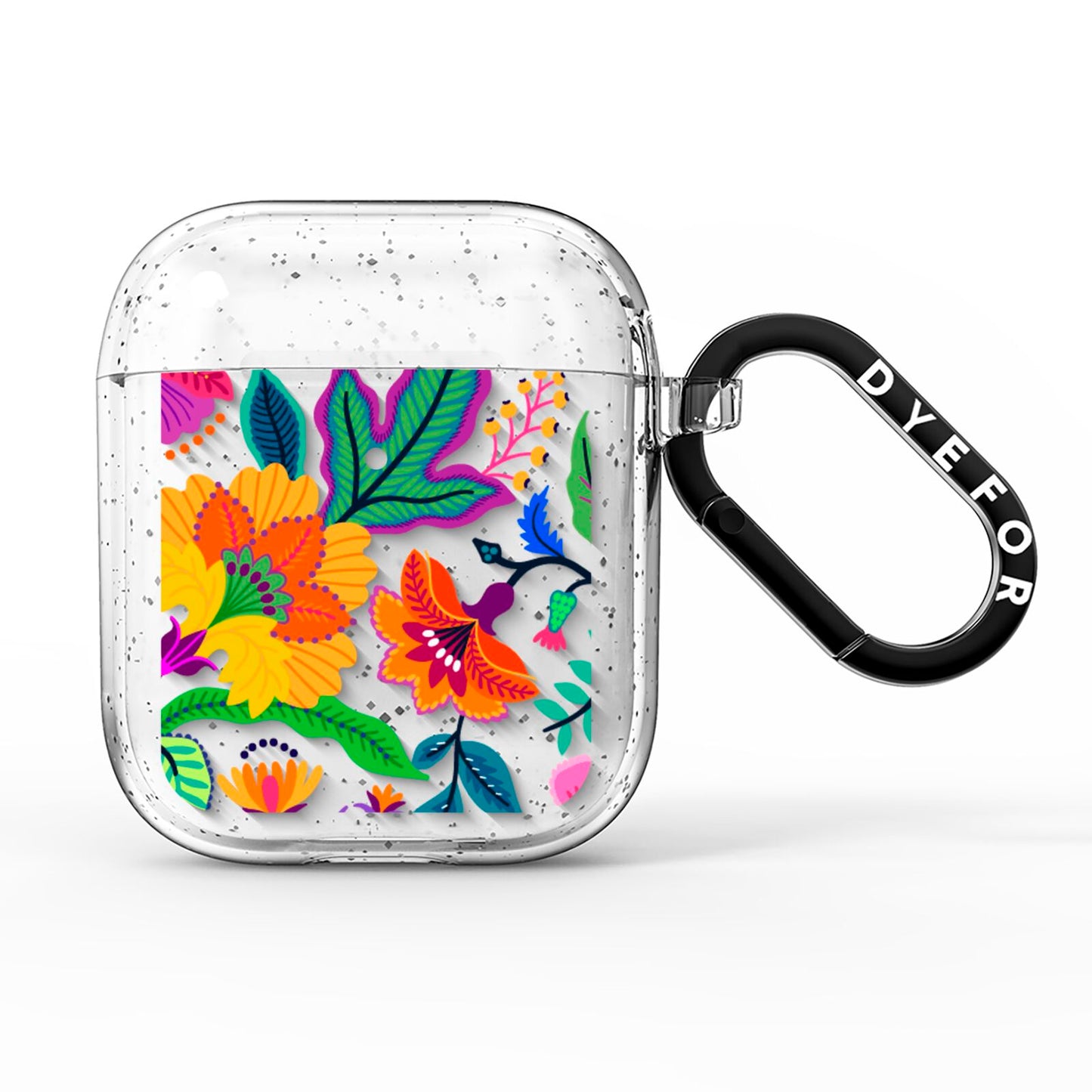 Tropical Floral AirPods Glitter Case