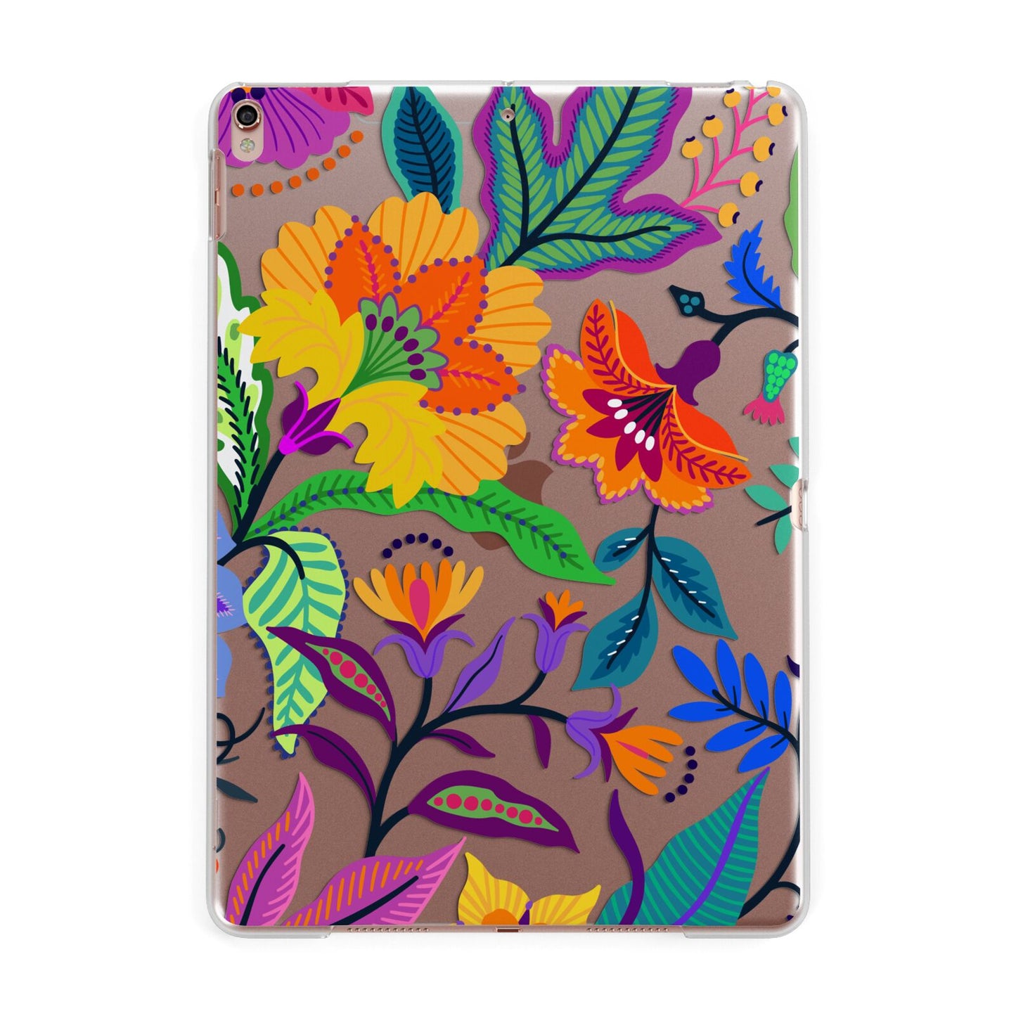 Tropical Floral Apple iPad Rose Gold Case