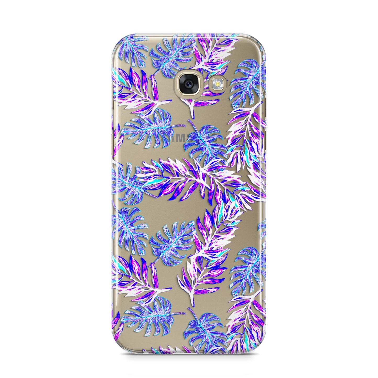 Tropical Palm Leaf Samsung Galaxy A5 2017 Case on gold phone