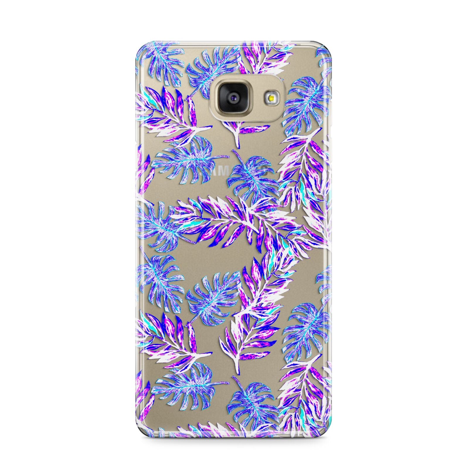 Tropical Palm Leaf Samsung Galaxy A9 2016 Case on gold phone