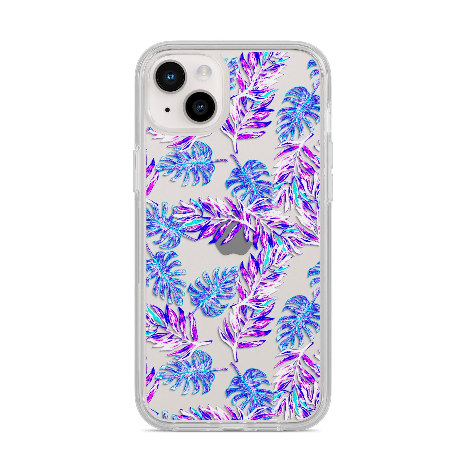 Tropical Palm Leaf iPhone 14 Plus Clear Tough Case Starlight