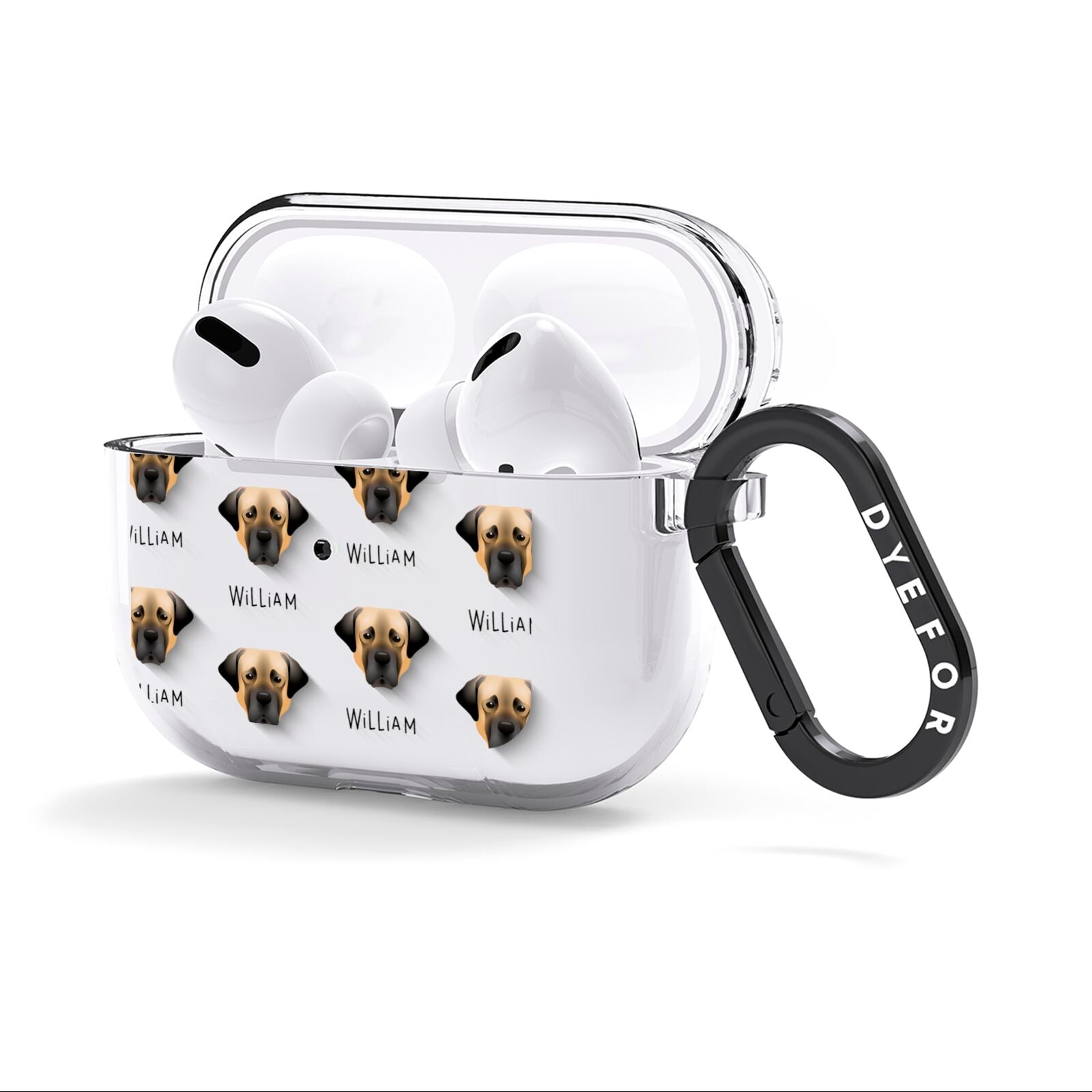 Turkish Kangal Dog Icon with Name AirPods Clear Case 3rd Gen Side Image