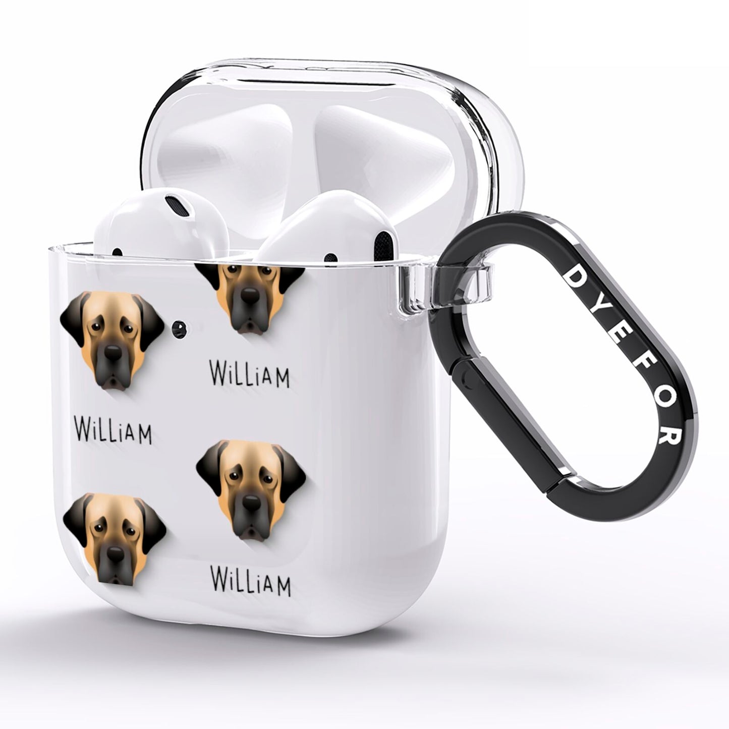 Turkish Kangal Dog Icon with Name AirPods Clear Case Side Image