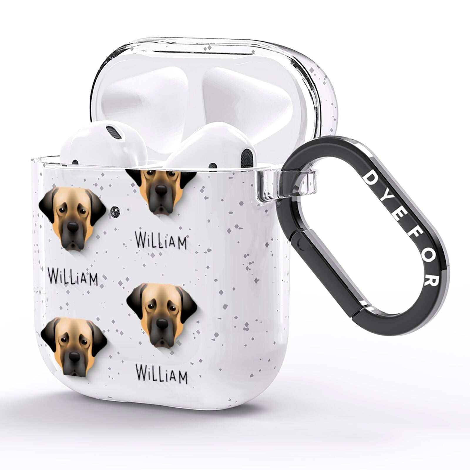 Turkish Kangal Dog Icon with Name AirPods Glitter Case Side Image