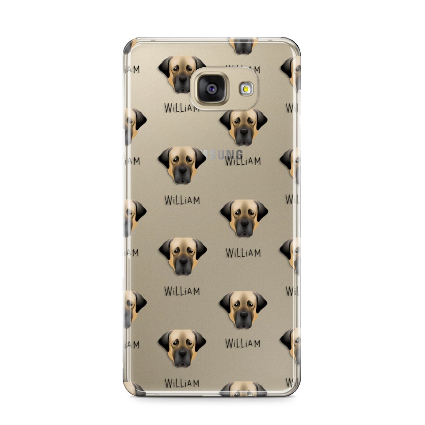 Turkish Kangal Dog Icon with Name Samsung Galaxy A9 2016 Case on gold phone