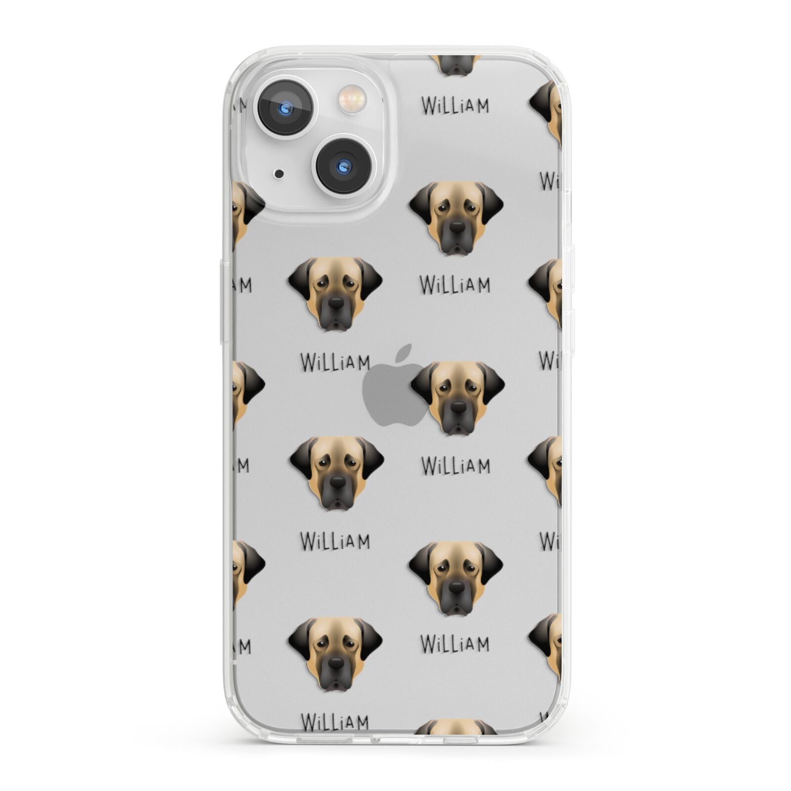 Turkish Kangal Dog Icon with Name iPhone 13 Clear Bumper Case