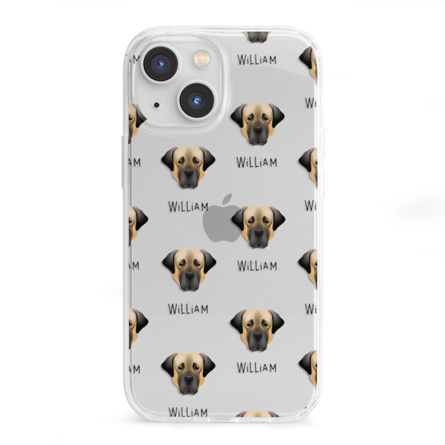 Turkish Kangal Dog Icon with Name iPhone 13 Mini Clear Bumper Case