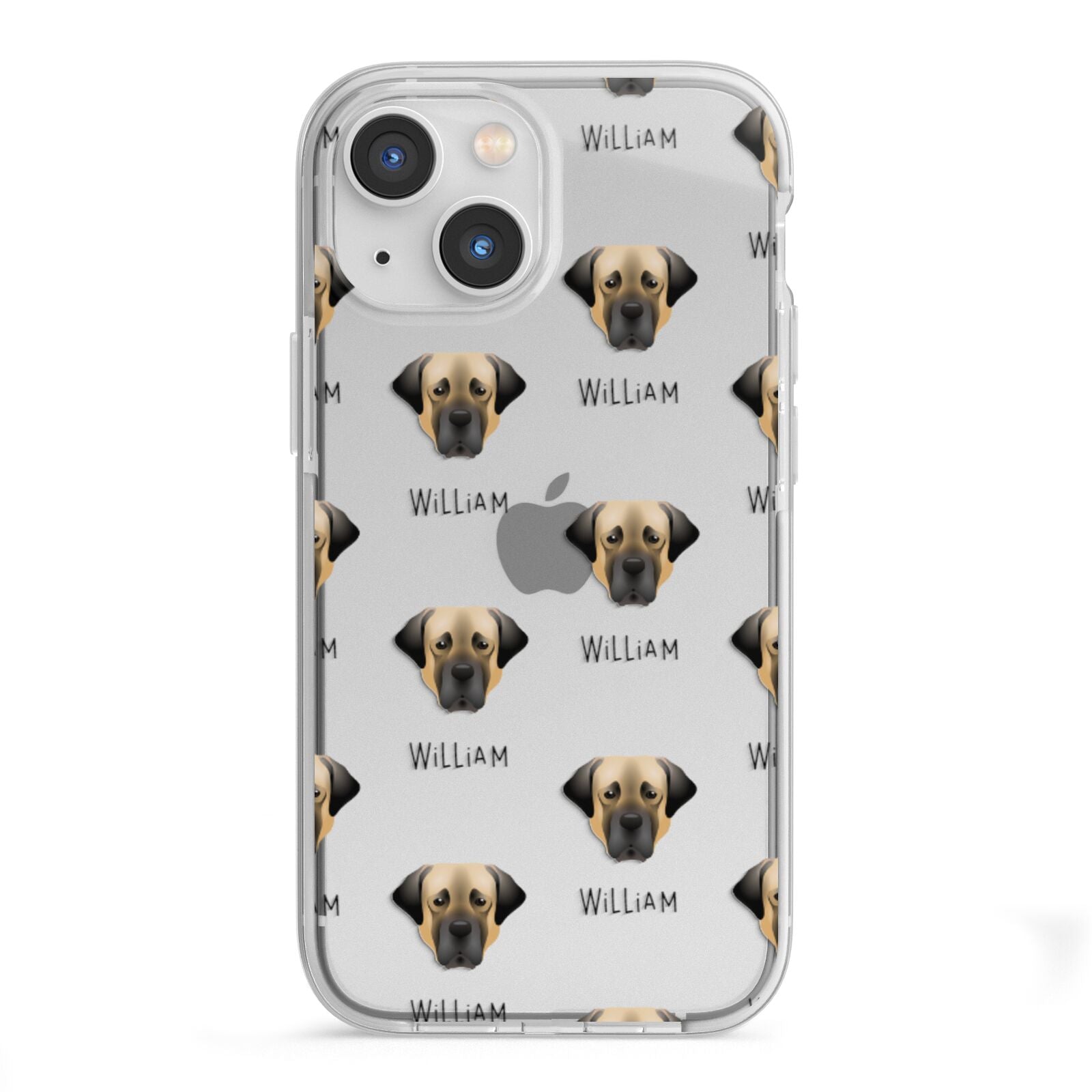 Turkish Kangal Dog Icon with Name iPhone 13 Mini TPU Impact Case with White Edges