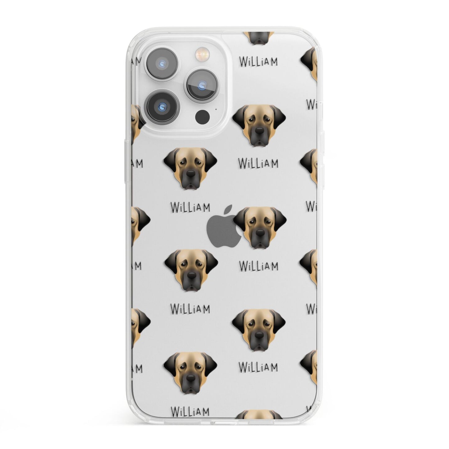 Turkish Kangal Dog Icon with Name iPhone 13 Pro Max Clear Bumper Case