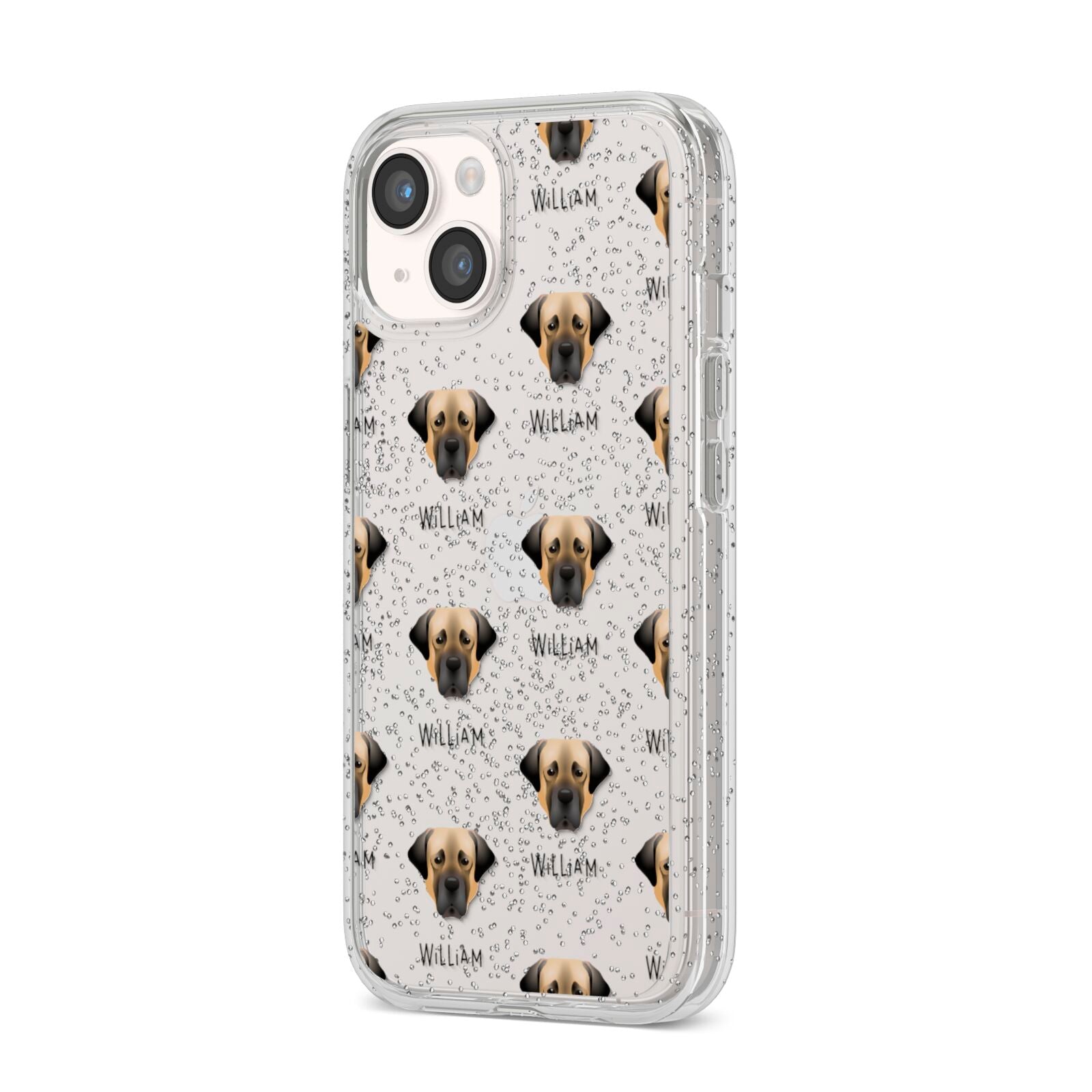 Turkish Kangal Dog Icon with Name iPhone 14 Glitter Tough Case Starlight Angled Image