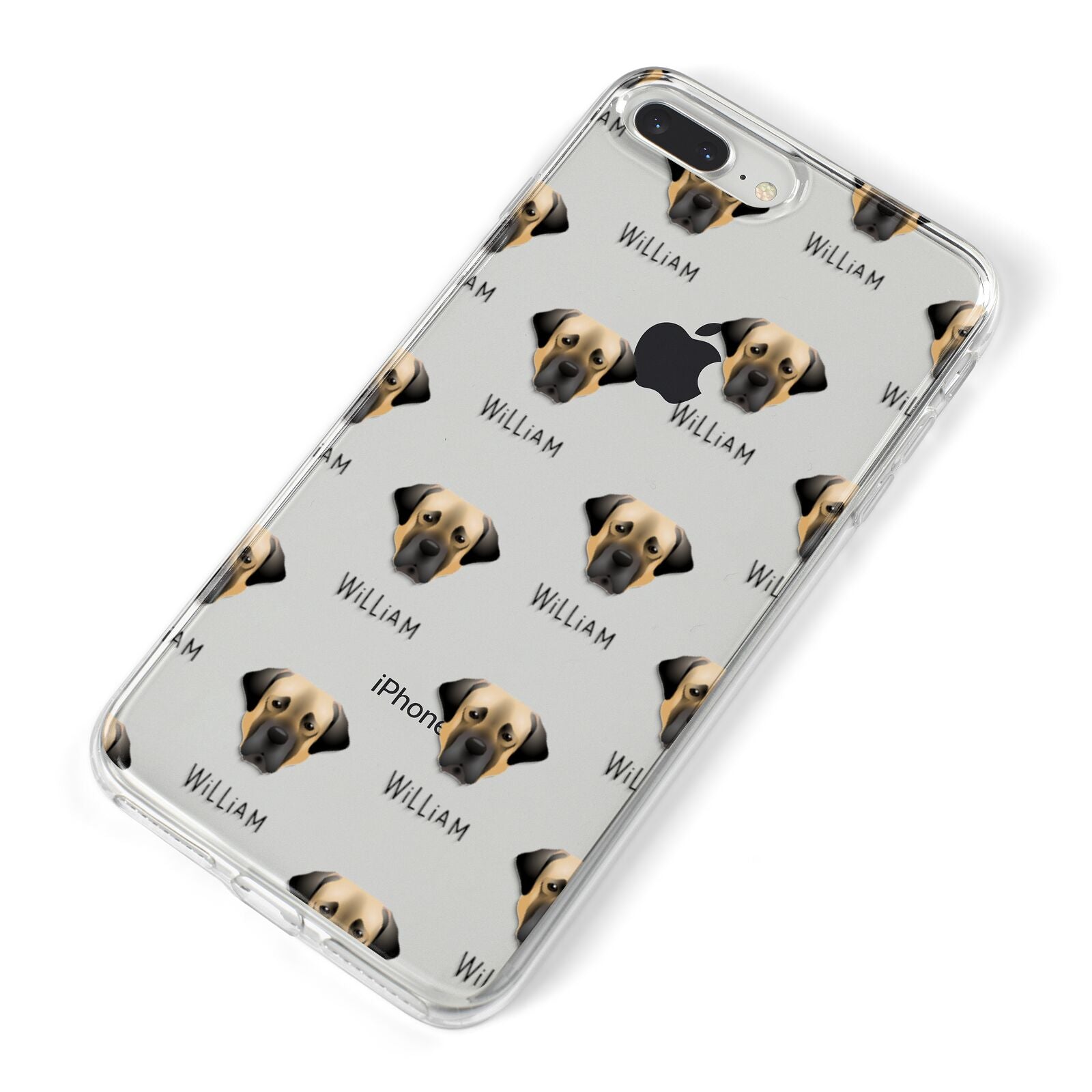 Turkish Kangal Dog Icon with Name iPhone 8 Plus Bumper Case on Silver iPhone Alternative Image