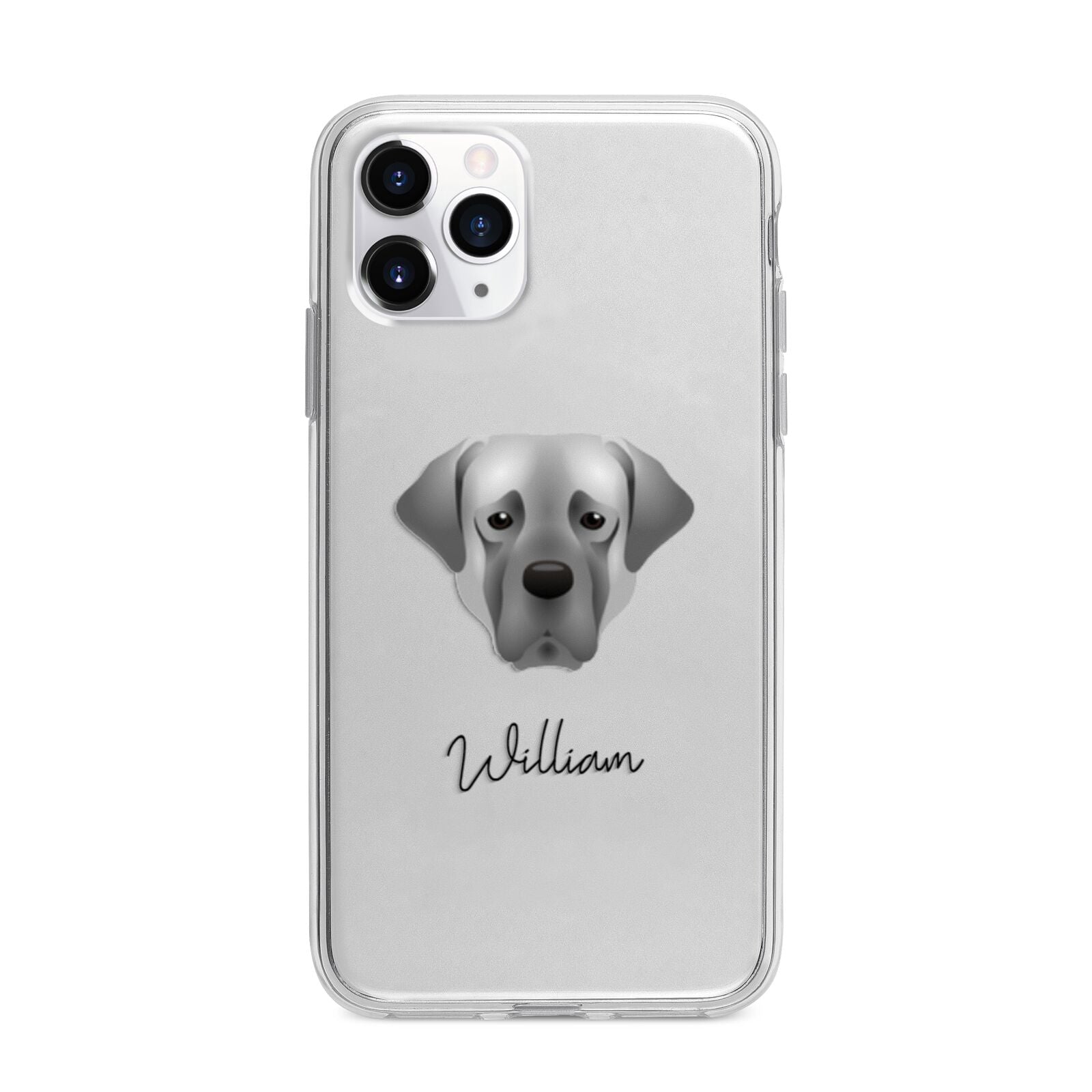 Turkish Kangal Dog Personalised Apple iPhone 11 Pro Max in Silver with Bumper Case