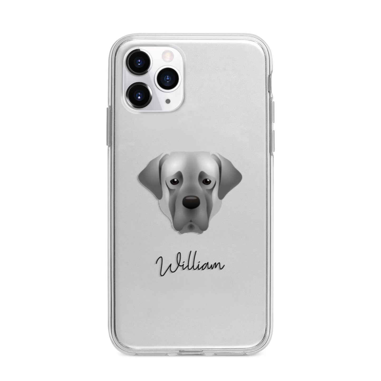 Turkish Kangal Dog Personalised Apple iPhone 11 Pro in Silver with Bumper Case