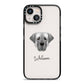 Turkish Kangal Dog Personalised iPhone 13 Black Impact Case on Silver phone