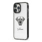 Turkish Kangal Dog Personalised iPhone 13 Pro Max Black Impact Case Side Angle on Silver phone