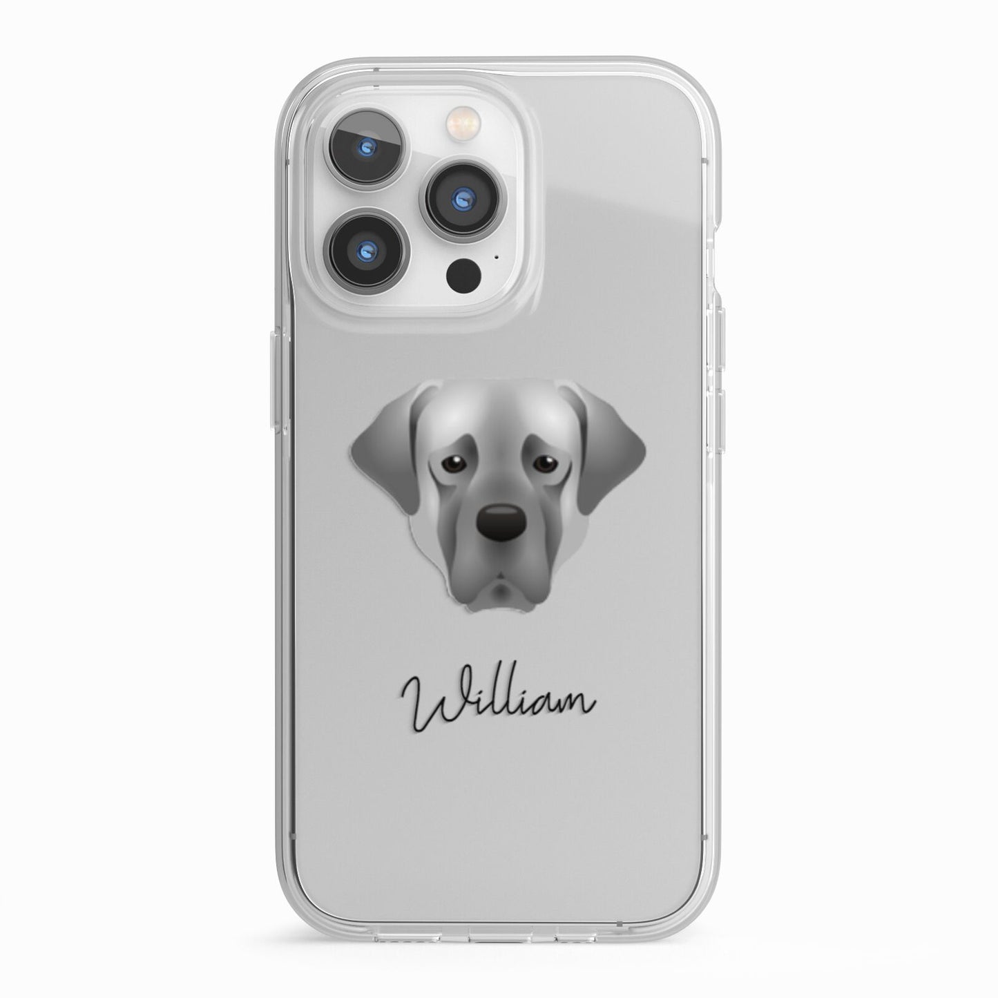 Turkish Kangal Dog Personalised iPhone 13 Pro TPU Impact Case with White Edges