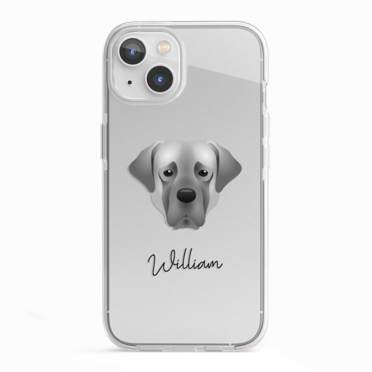 Turkish Kangal Dog Personalised iPhone 13 TPU Impact Case with White Edges