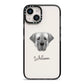 Turkish Kangal Dog Personalised iPhone 14 Black Impact Case on Silver phone