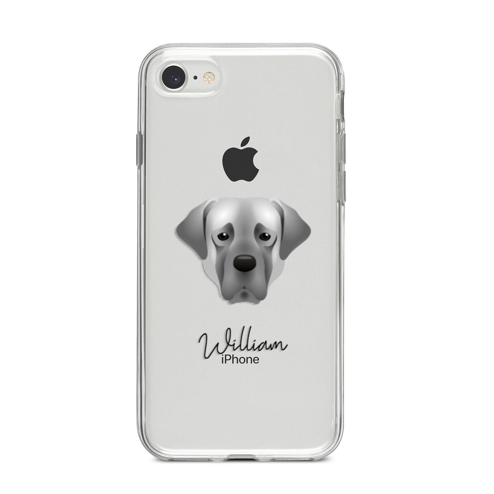 Turkish Kangal Dog Personalised iPhone 8 Bumper Case on Silver iPhone