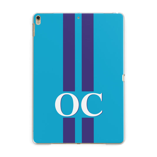 Turquoise Personalised Apple iPad Gold Case