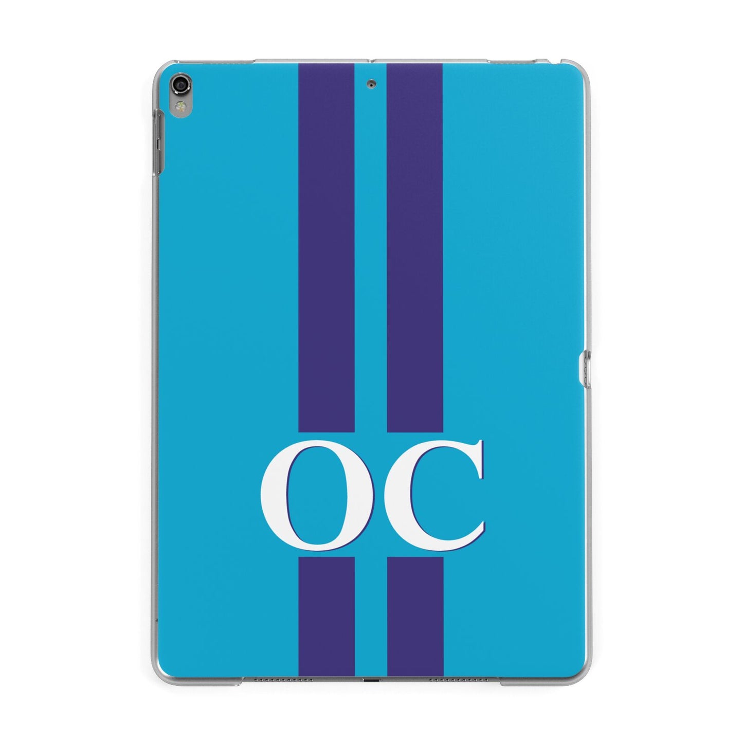 Turquoise Personalised Apple iPad Grey Case