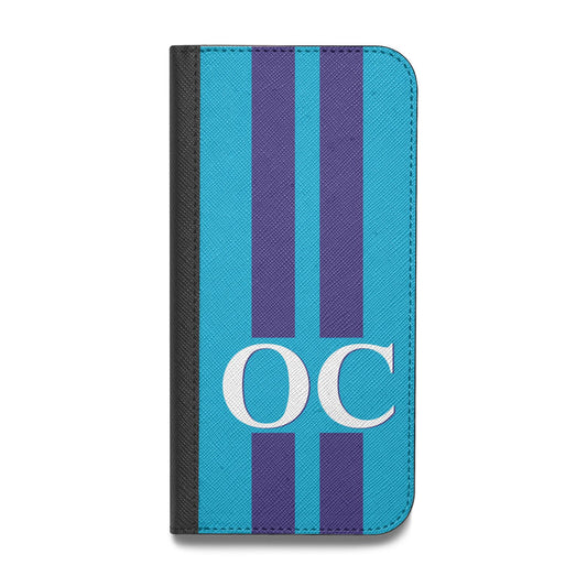 Turquoise Personalised Vegan Leather Flip Samsung Case