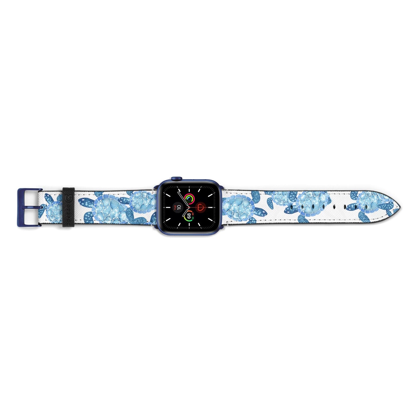 Turtle Apple Watch Strap Landscape Image Blue Hardware