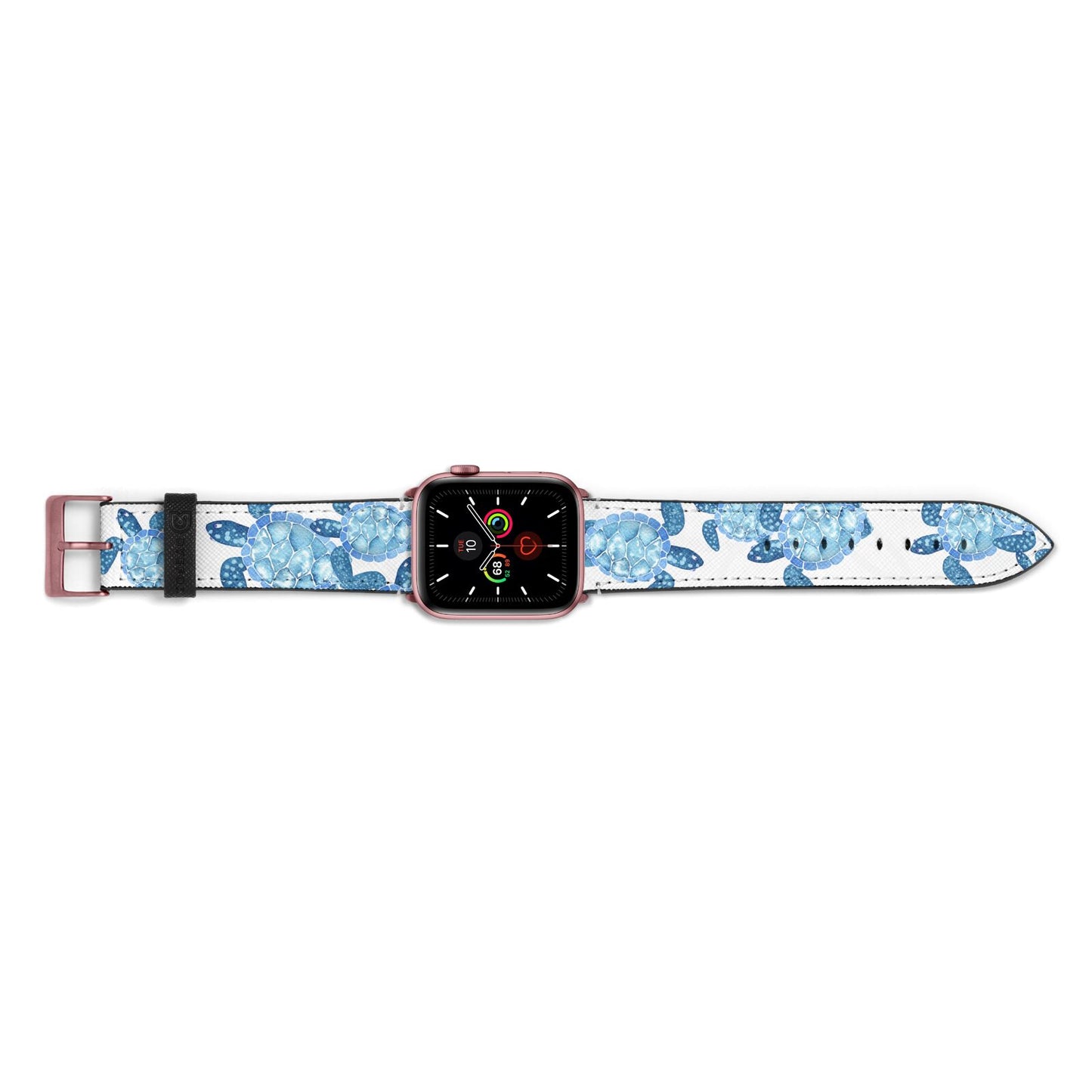 Turtle Apple Watch Strap Landscape Image Rose Gold Hardware