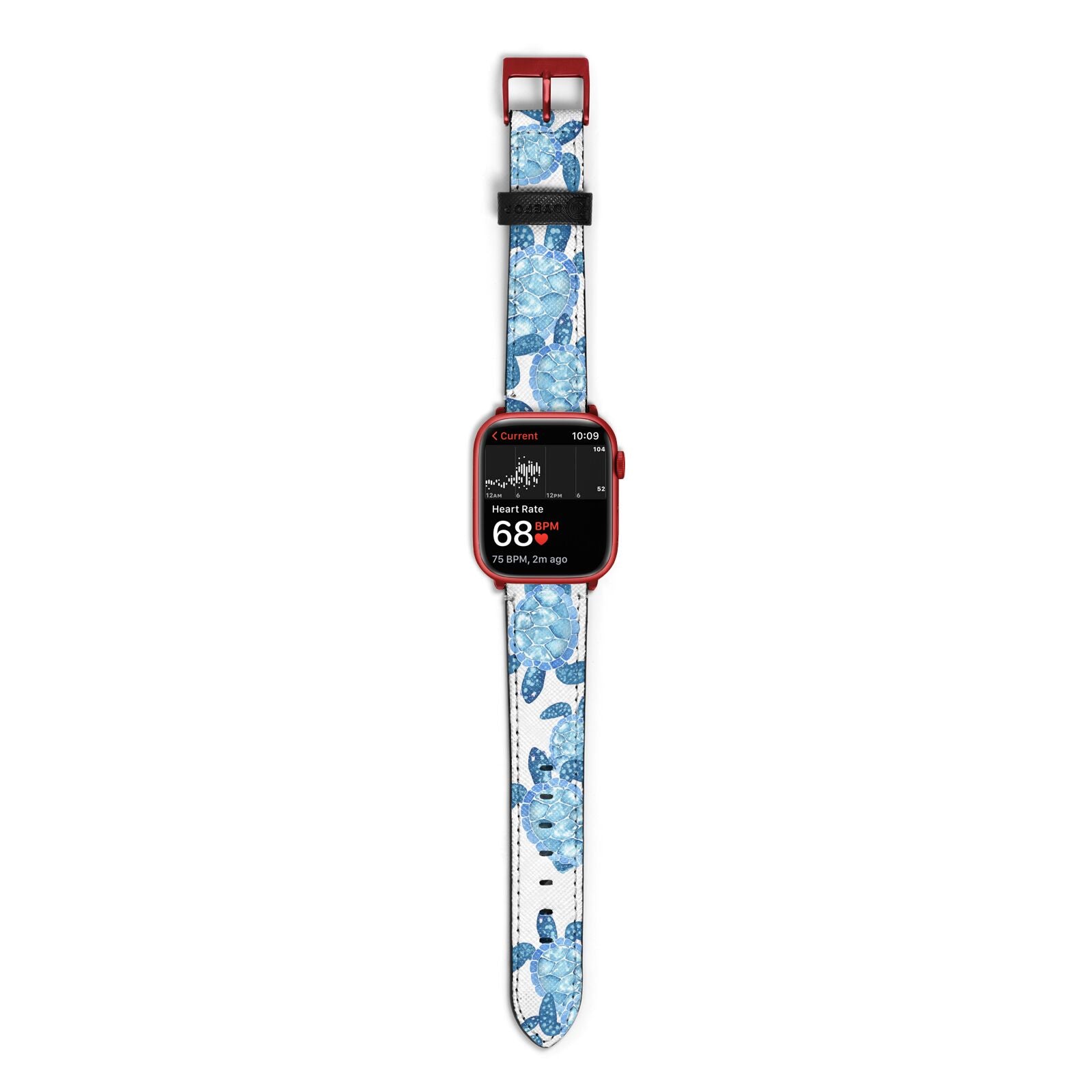 Turtle Apple Watch Strap Size 38mm with Red Hardware