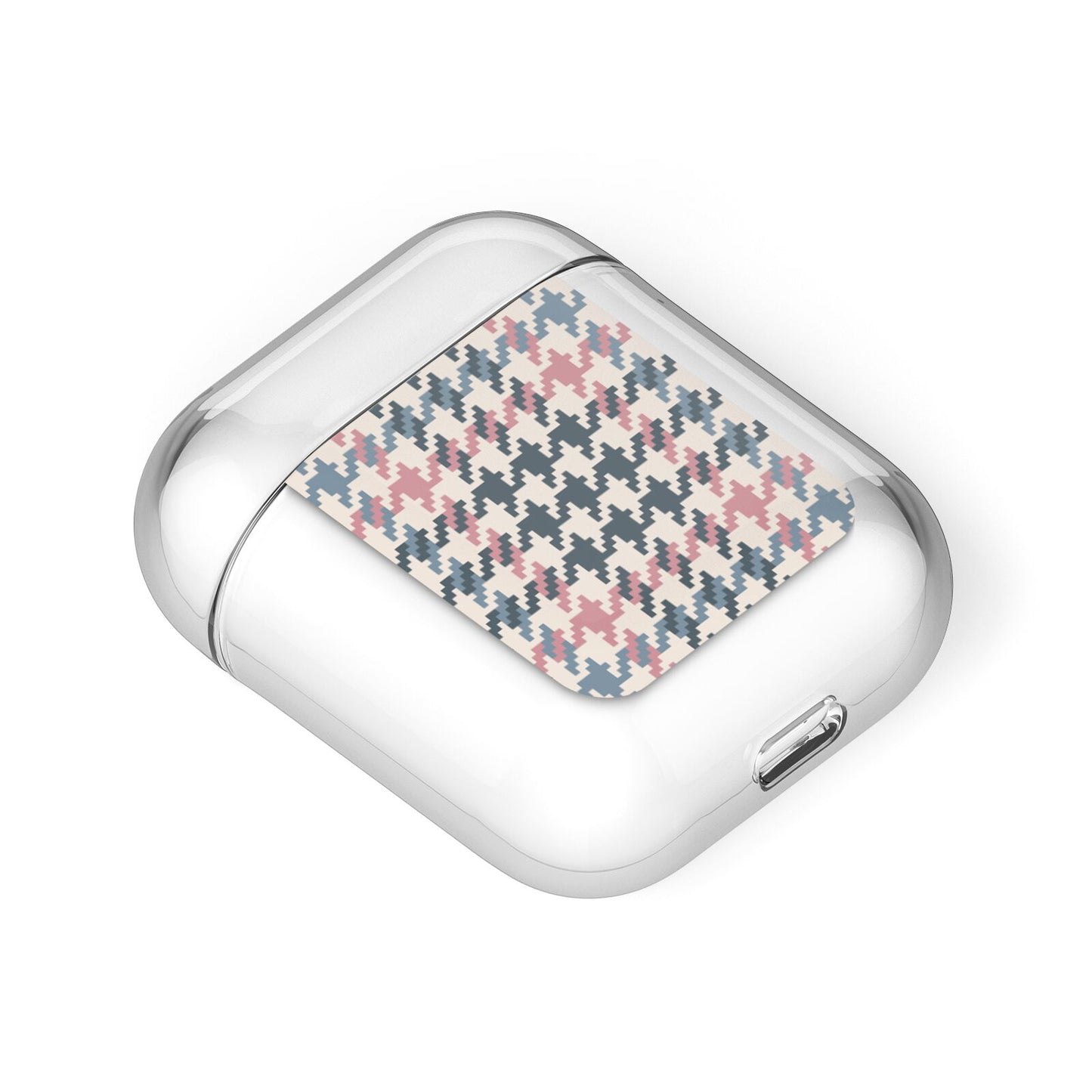 Tweed Houndstooth AirPods Case Laid Flat