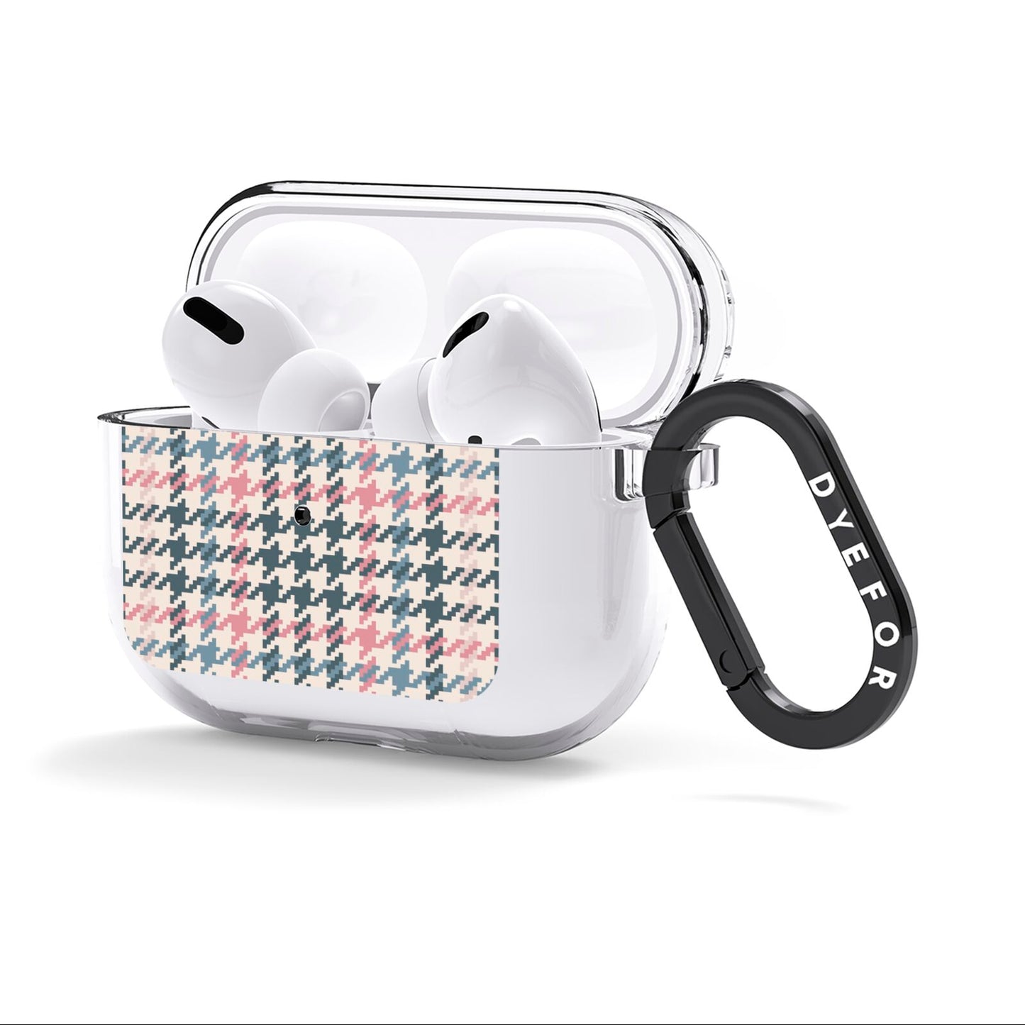 Tweed Houndstooth AirPods Clear Case 3rd Gen Side Image