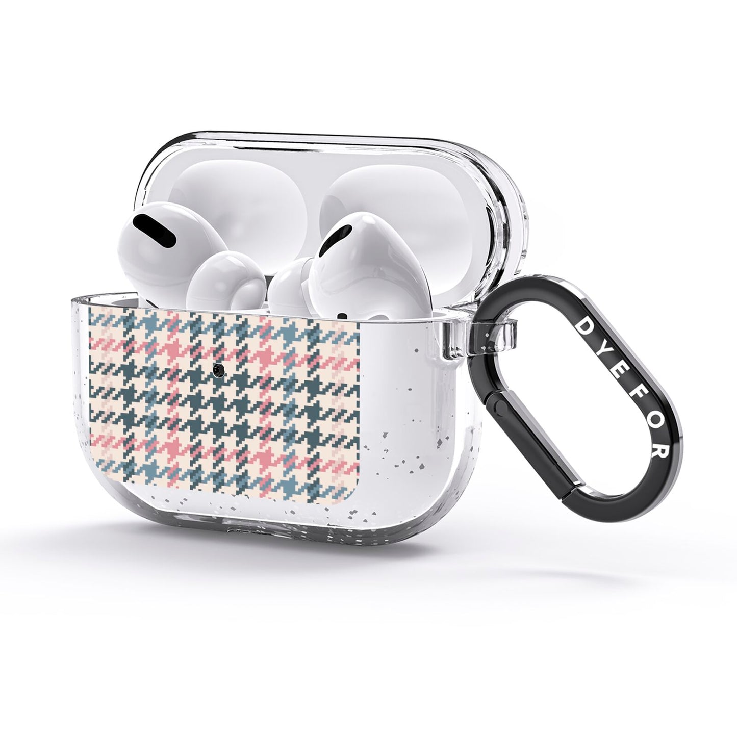 Tweed Houndstooth AirPods Glitter Case 3rd Gen Side Image