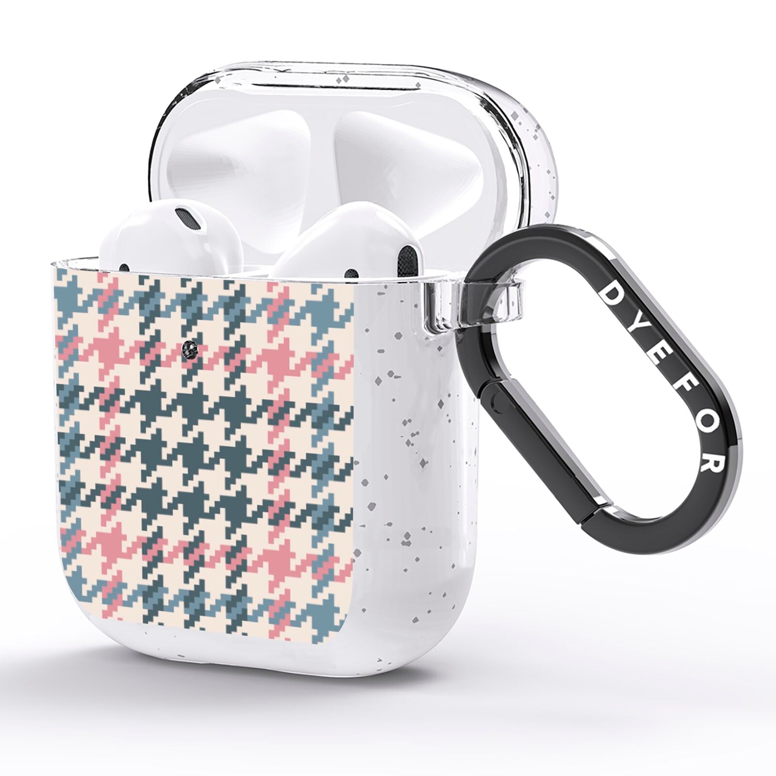 Tweed Houndstooth AirPods Glitter Case Side Image