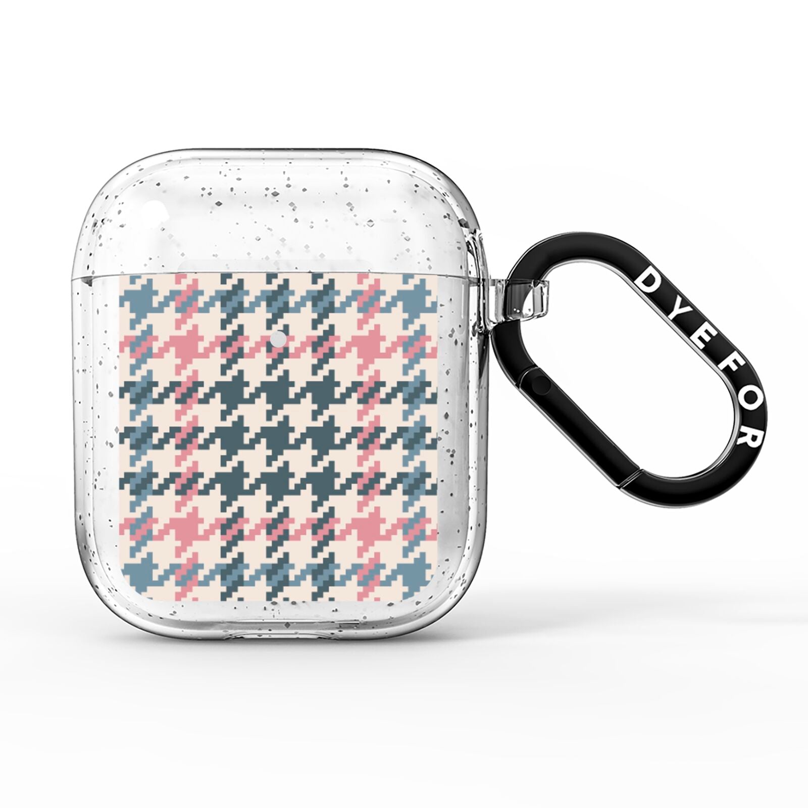 Tweed Houndstooth AirPods Glitter Case