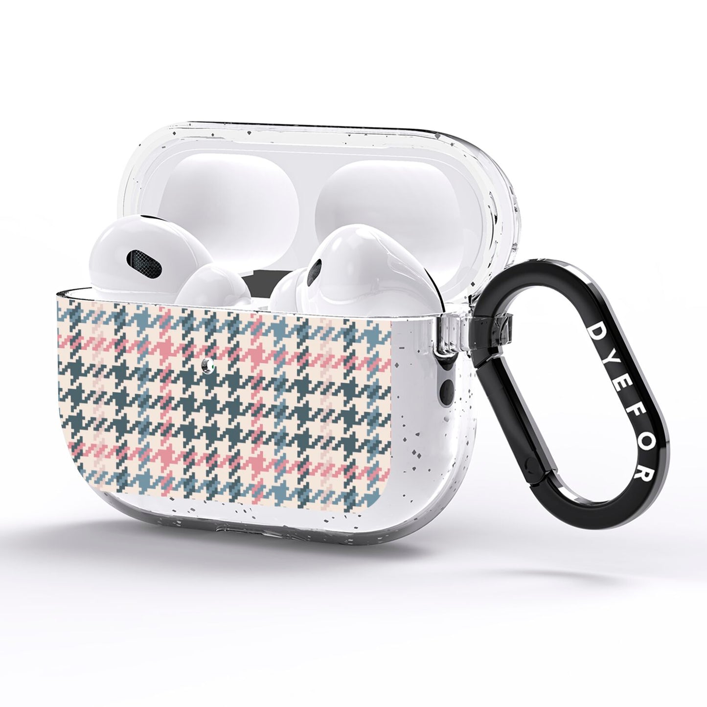 Tweed Houndstooth AirPods Pro Glitter Case Side Image