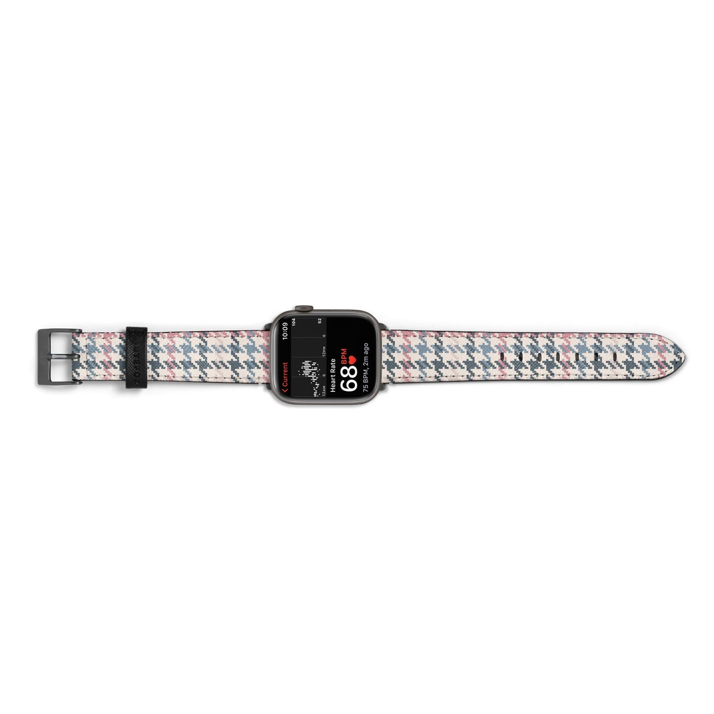 Tweed Houndstooth Apple Watch Strap Size 38mm Landscape Image Space Grey Hardware