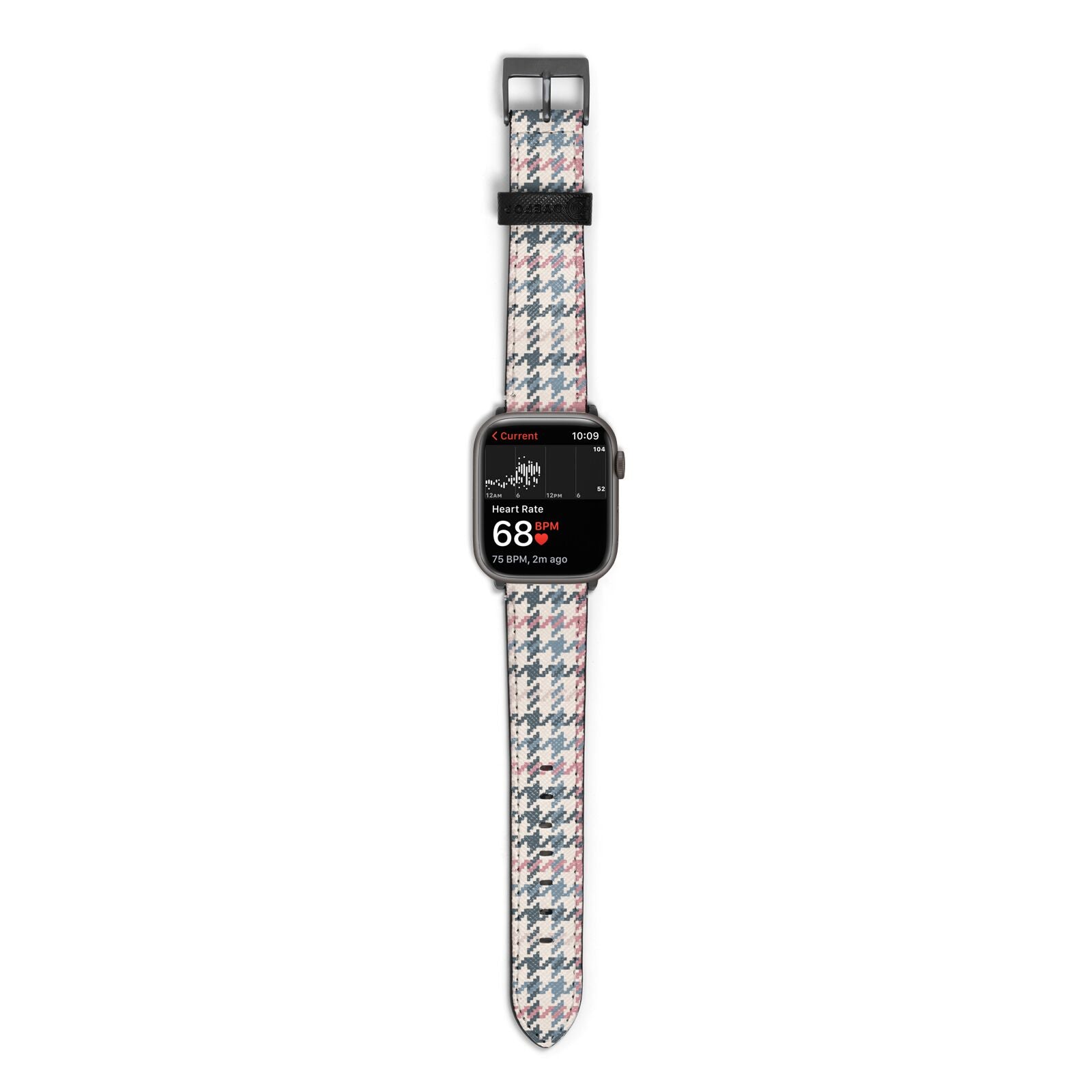 Tweed Houndstooth Apple Watch Strap Size 38mm with Space Grey Hardware