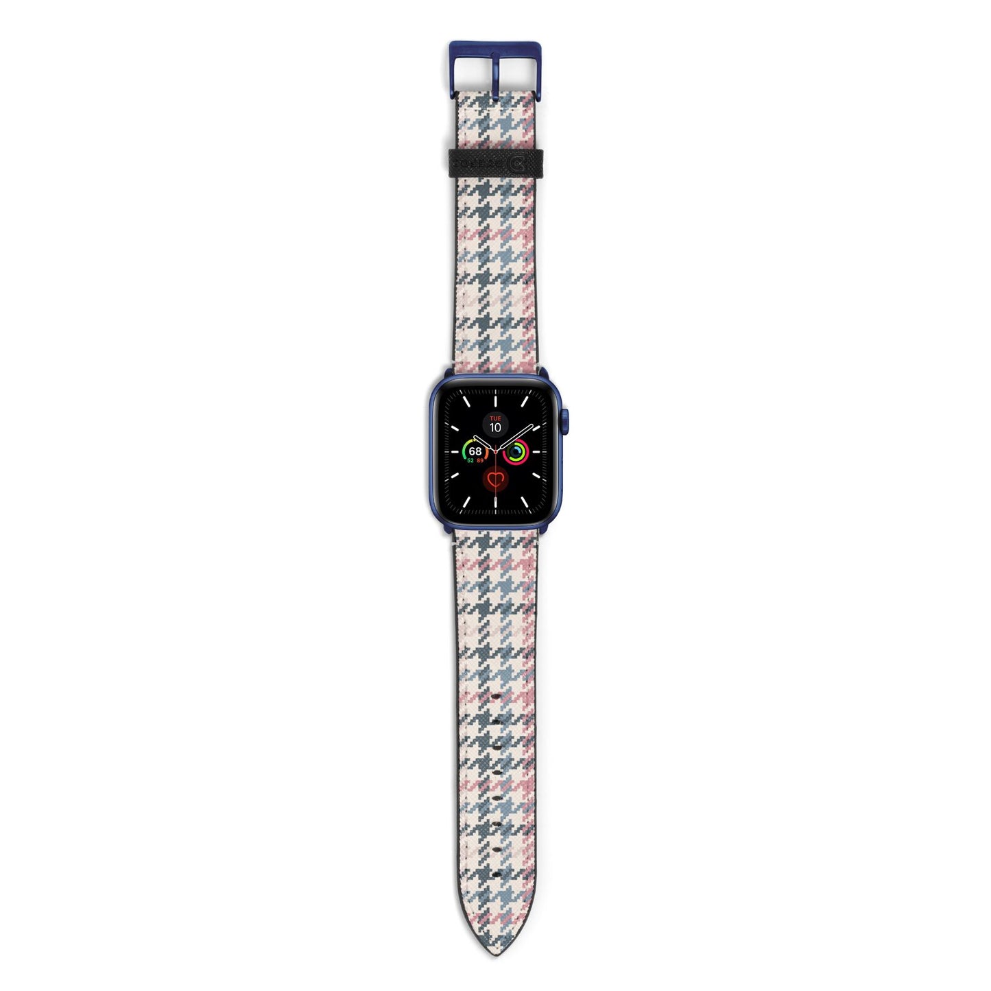 Tweed Houndstooth Apple Watch Strap with Blue Hardware