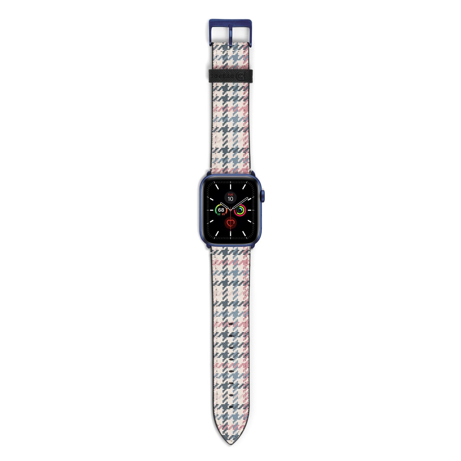 Tweed Houndstooth Apple Watch Strap with Blue Hardware