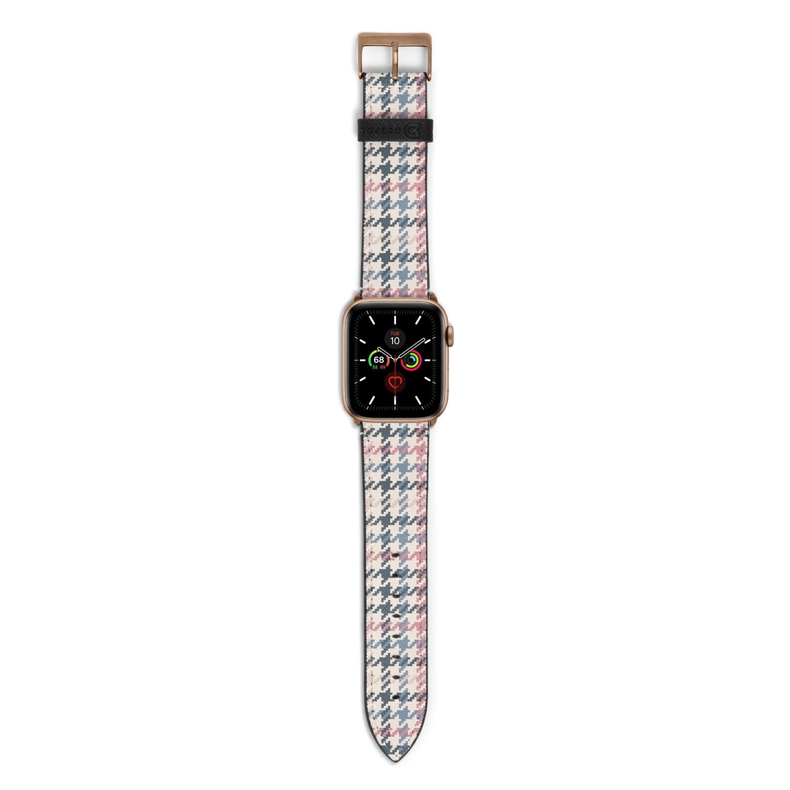 Tweed Houndstooth Apple Watch Strap with Gold Hardware