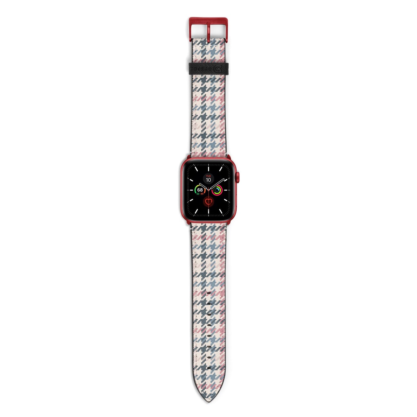 Tweed Houndstooth Apple Watch Strap with Red Hardware